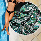Maori Matariki - Manaia Beach Blanket Emerald Paua Shell