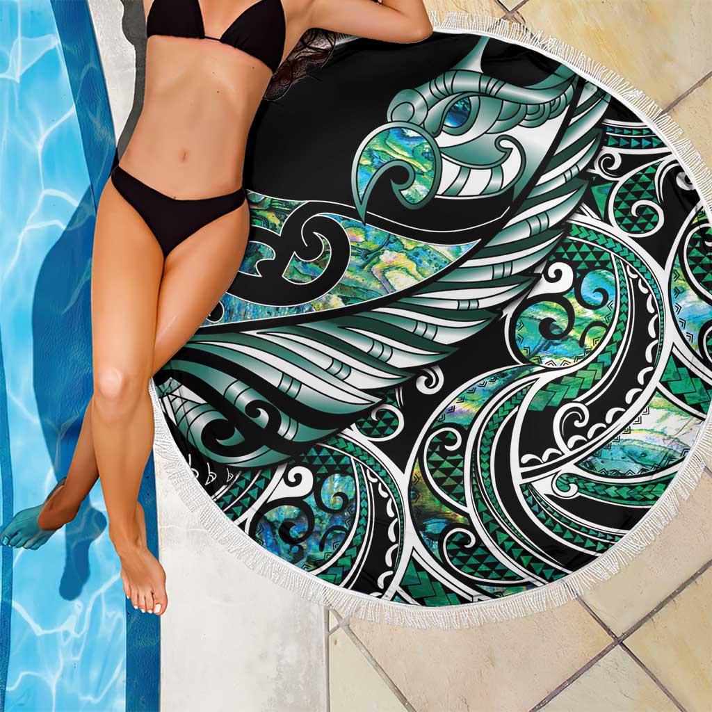 Maori Matariki - Manaia Beach Blanket Emerald Paua Shell