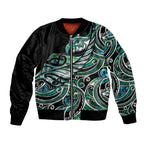 Maori Matariki - Manaia Bomber Jacket Emerald Paua Shell