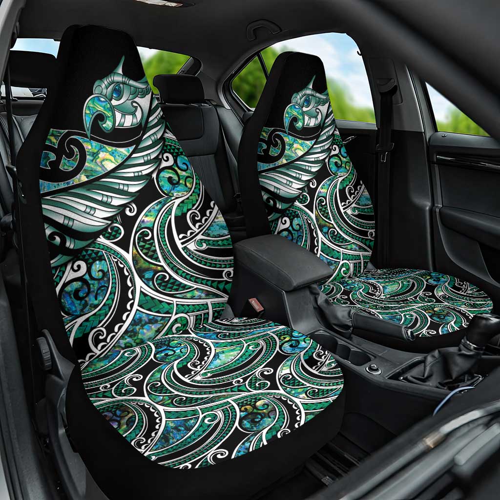 Maori Matariki - Manaia Car Seat Cover Emerald Paua Shell