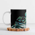Maori Matariki - Manaia Ceramic Mug Emerald Paua Shell
