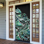 Maori Matariki - Manaia Door Cover Emerald Paua Shell