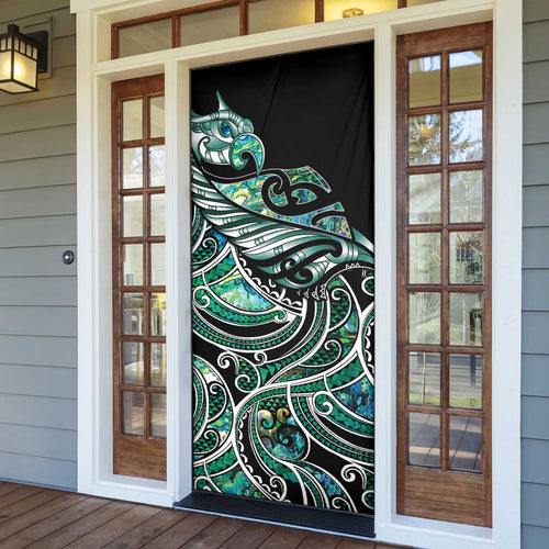 Maori Matariki - Manaia Door Cover Emerald Paua Shell
