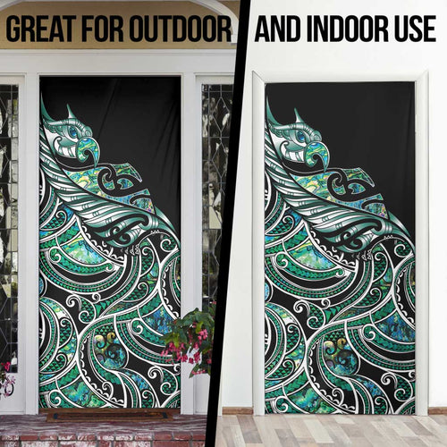Maori Matariki - Manaia Door Cover Emerald Paua Shell