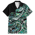 Maori Matariki - Manaia Family Matching Mermaid Dress and Hawaiian Shirt Emerald Paua Shell