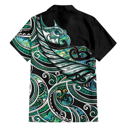 Maori Matariki - Manaia Family Matching Mermaid Dress and Hawaiian Shirt Emerald Paua Shell