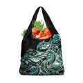 Maori Matariki - Manaia Grocery Bag Emerald Paua Shell