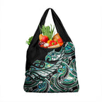 Maori Matariki - Manaia Grocery Bag Emerald Paua Shell