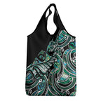 Maori Matariki - Manaia Grocery Bag Emerald Paua Shell