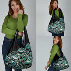 Maori Matariki - Manaia Grocery Bag Emerald Paua Shell