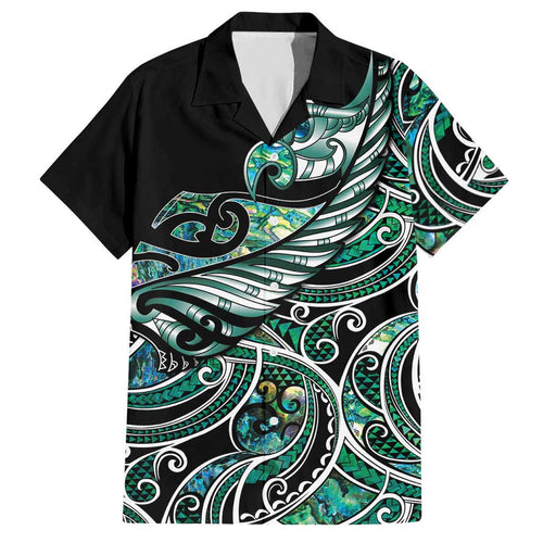 Maori Matariki - Manaia Hawaiian Shirt Emerald Paua Shell