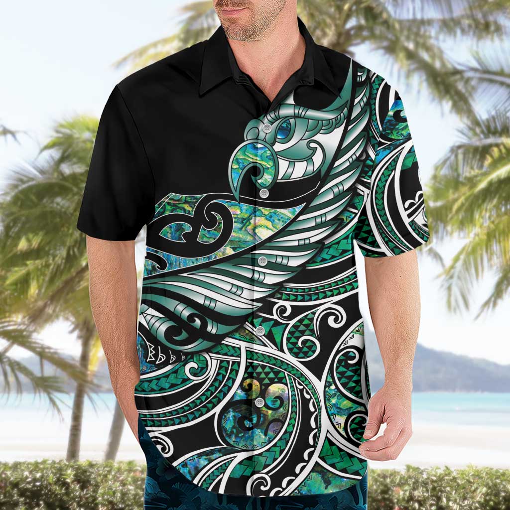 Maori Matariki - Manaia Hawaiian Shirt Emerald Paua Shell