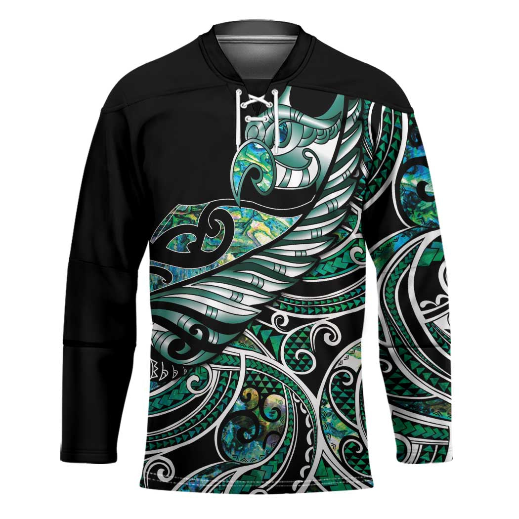 Maori Matariki - Manaia Hockey Jersey Emerald Paua Shell