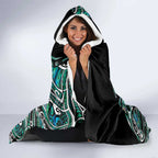 Maori Matariki - Manaia Hooded Blanket Emerald Paua Shell