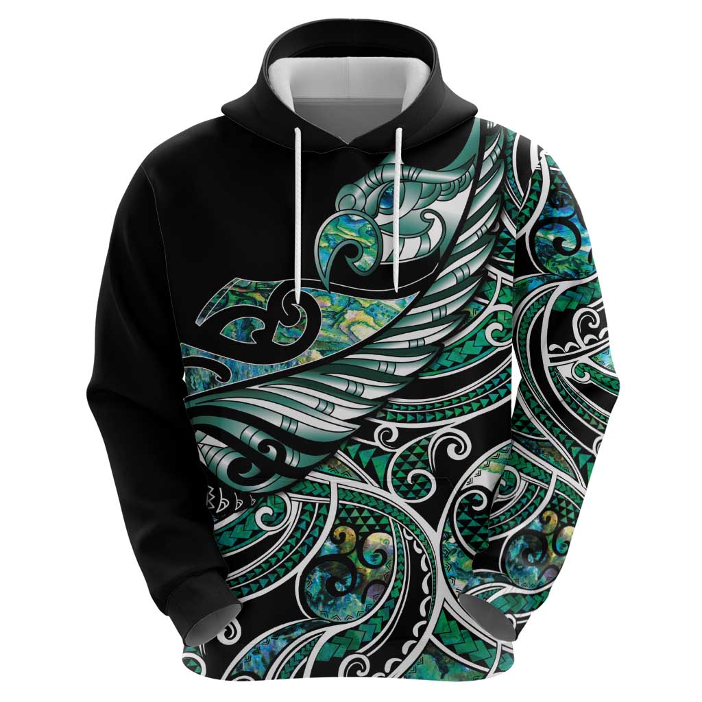 Maori Matariki - Manaia Hoodie Emerald Paua Shell