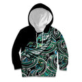 Maori Matariki - Manaia Kid Hoodie Emerald Paua Shell