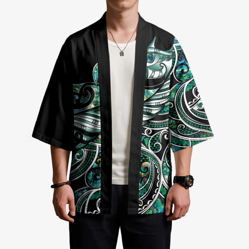 Maori Matariki - Manaia Kimono Emerald Paua Shell