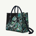 Maori Matariki - Manaia Leather Bag Emerald Paua Shell