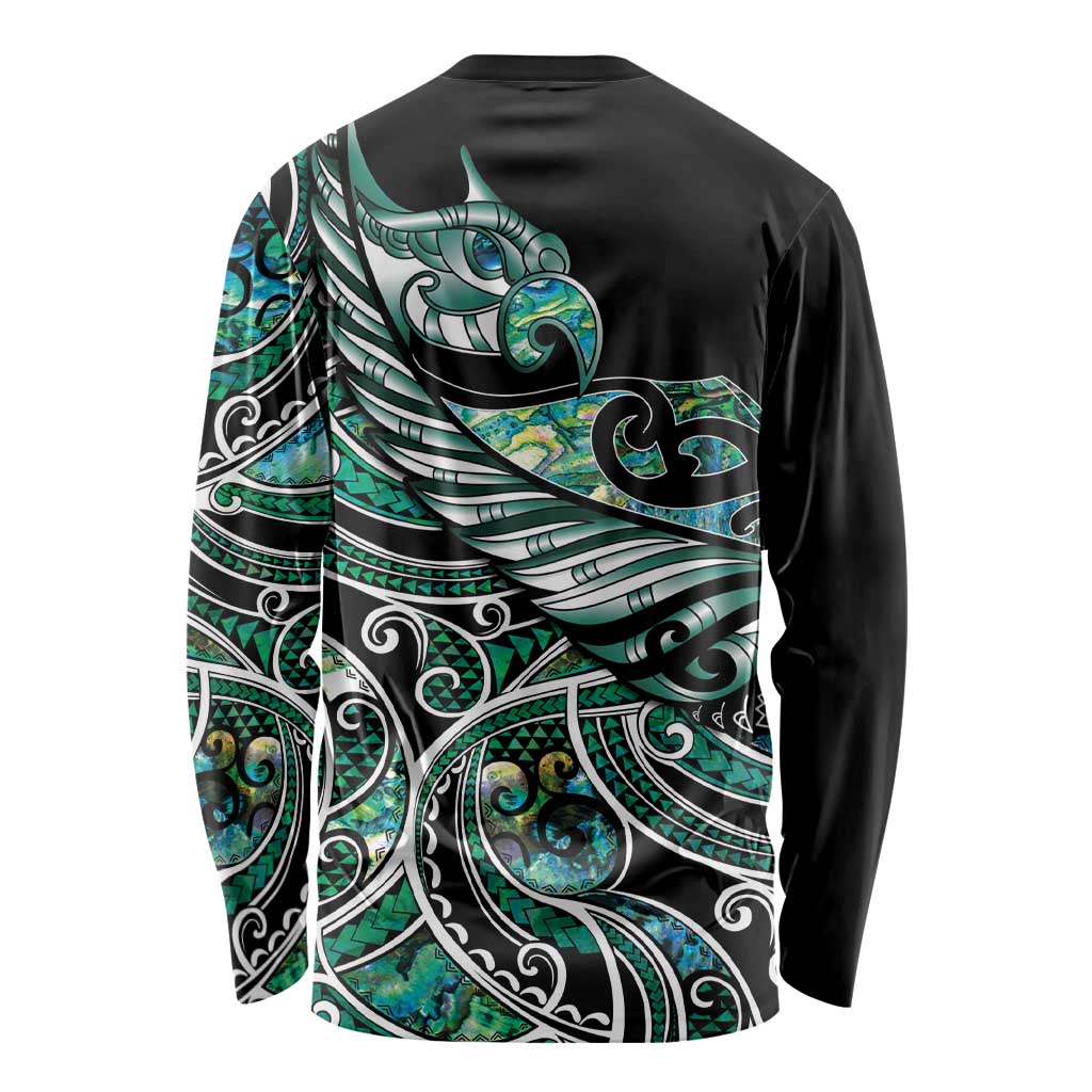 Maori Matariki - Manaia Long Sleeve Shirt Emerald Paua Shell