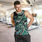 Maori Matariki - Manaia Men Tank Top Emerald Paua Shell