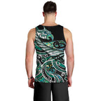 Maori Matariki - Manaia Men Tank Top Emerald Paua Shell