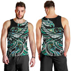 Maori Matariki - Manaia Men Tank Top Emerald Paua Shell