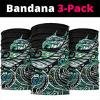 Maori Matariki - Manaia Neck Gaiter Emerald Paua Shell