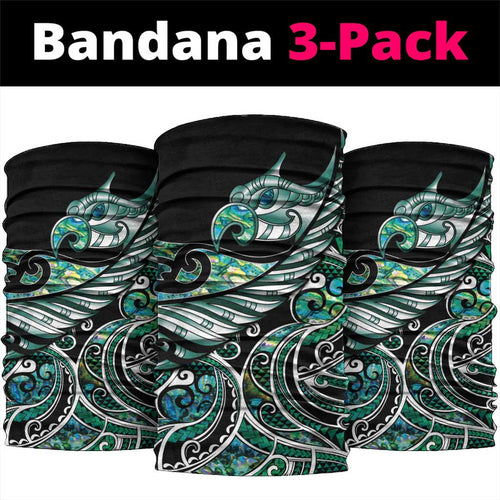 Maori Matariki - Manaia Neck Gaiter Emerald Paua Shell