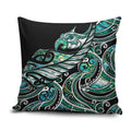 Maori Matariki - Manaia Pillow Cover Emerald Paua Shell