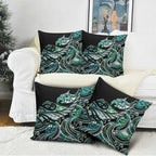 Maori Matariki - Manaia Pillow Cover Emerald Paua Shell