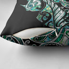 Maori Matariki - Manaia Pillow Cover Emerald Paua Shell