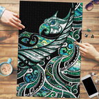 Maori Matariki - Manaia Puzzle Emerald Paua Shell