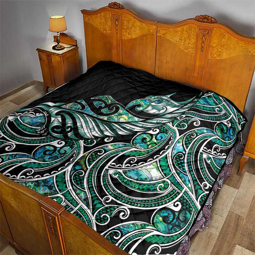 Maori Matariki - Manaia Quilt Emerald Paua Shell