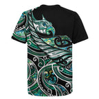 Maori Matariki - Manaia Rugby Jersey Emerald Paua Shell