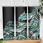 Maori Matariki - Manaia Skinny Tumbler Emerald Paua Shell