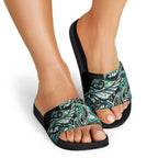 Maori Matariki - Manaia Slide Sandals Emerald Paua Shell