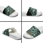 Maori Matariki - Manaia Slide Sandals Emerald Paua Shell