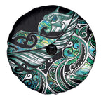 Maori Matariki - Manaia Spare Tire Cover Emerald Paua Shell