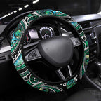 Maori Matariki - Manaia Steering Wheel Cover Emerald Paua Shell