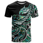 Maori Matariki - Manaia T Shirt Emerald Paua Shell
