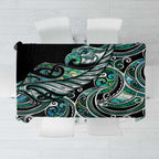Maori Matariki - Manaia Tablecloth Emerald Paua Shell