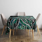 Maori Matariki - Manaia Tablecloth Emerald Paua Shell