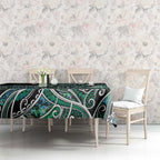 Maori Matariki - Manaia Tablecloth Emerald Paua Shell