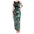 Maori Matariki - Manaia Tank Maxi Dress Emerald Paua Shell
