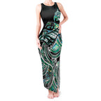 Maori Matariki - Manaia Tank Maxi Dress Emerald Paua Shell