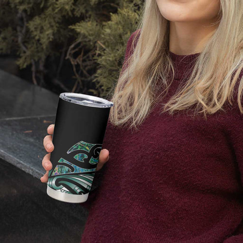 Maori Matariki - Manaia Tumbler Cup Emerald Paua Shell