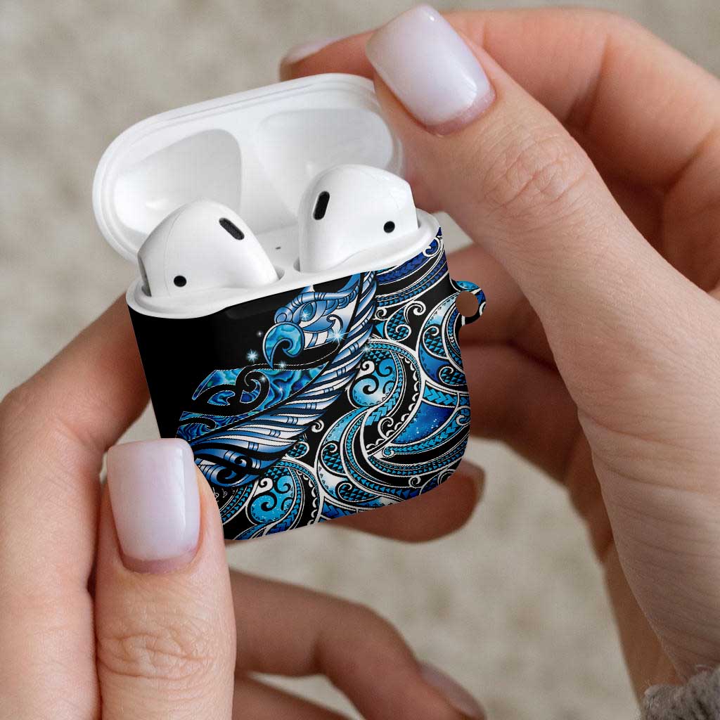 Maori Matariki - Manaia AirPods Case Galaxy Blue Paua Shell