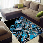 Maori Matariki - Manaia Area Rug Galaxy Blue Paua Shell