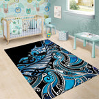 Maori Matariki - Manaia Area Rug Galaxy Blue Paua Shell