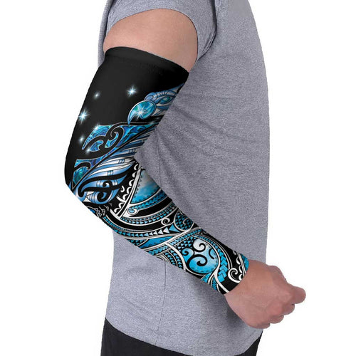 Maori Matariki - Manaia Arm Sleeves Galaxy Blue Paua Shell